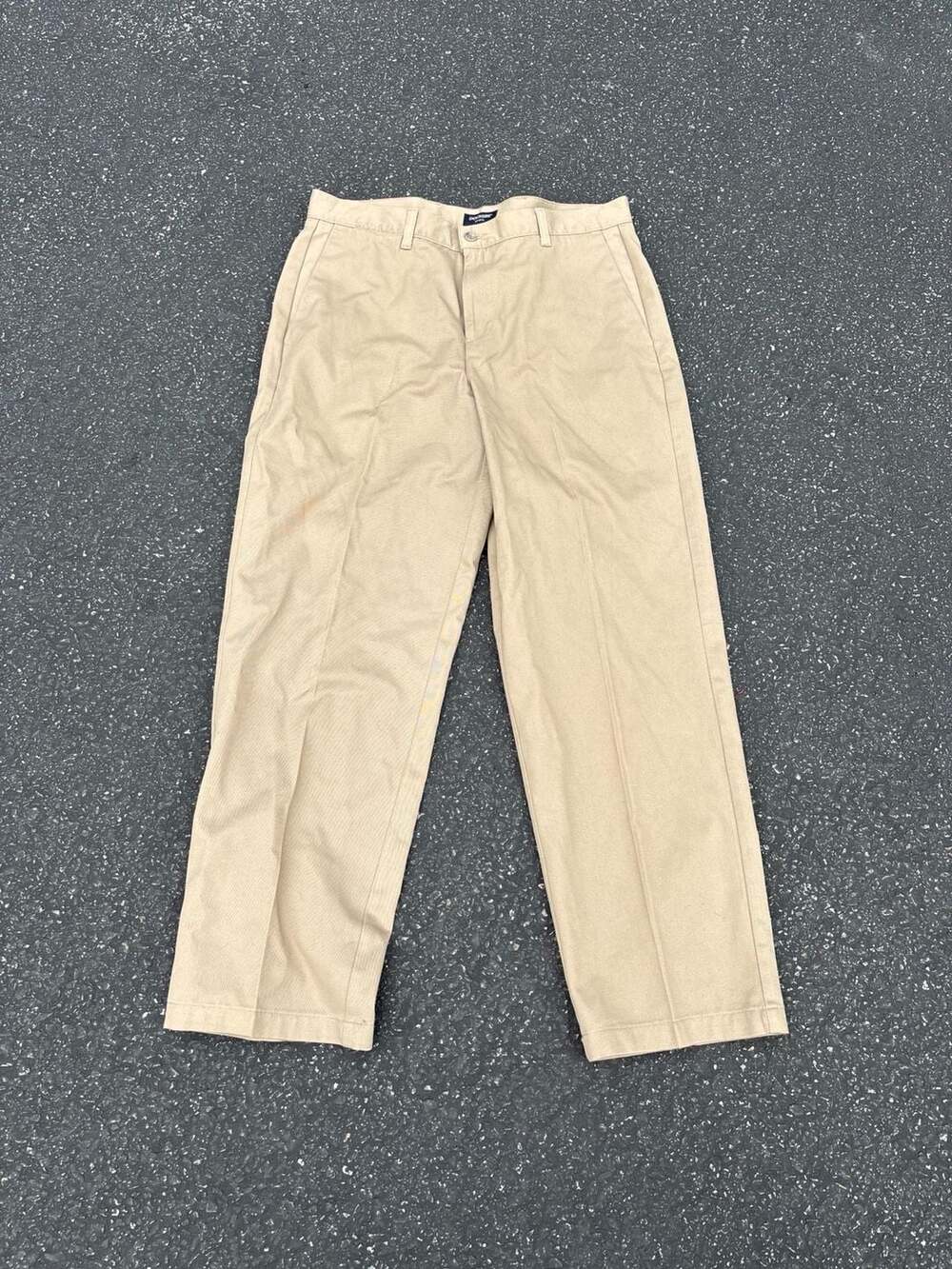 Vintage Dockers Khakis Men's 100% Cotton Beige Casual Trousers Size 34x30